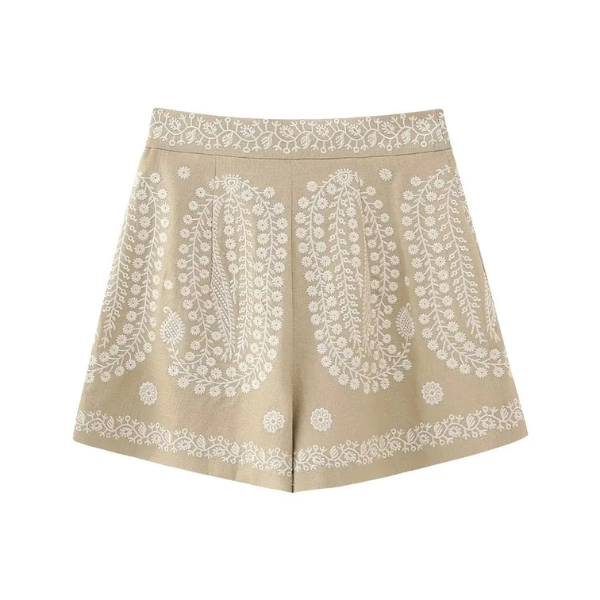 Short Vintage Décontracté Chic pour Femme,