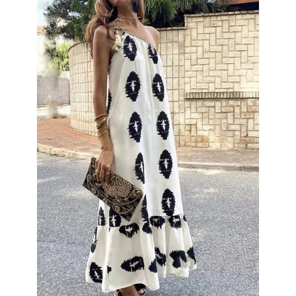 robe à bretelles imprimée