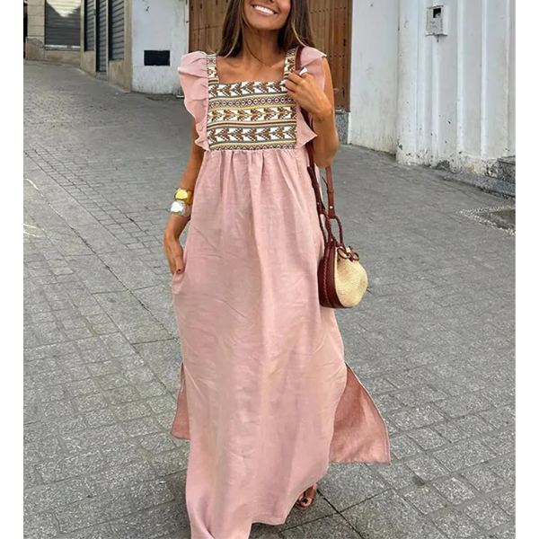 robe longue rose