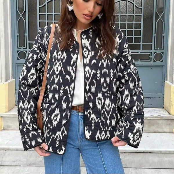 veste courte coton imprimé