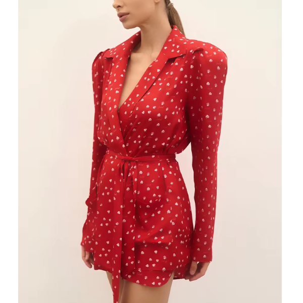 ensemble rouge blazer short