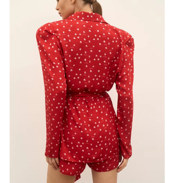 short taille haute rouge femme