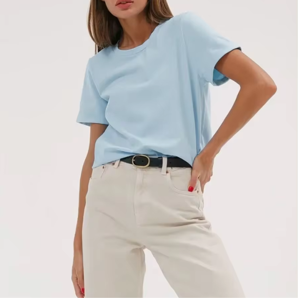 t-shirt femme bleu ciel