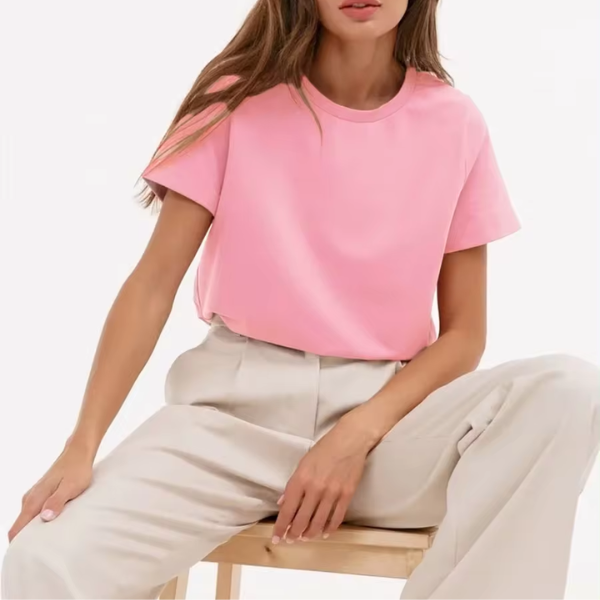 t-shirt femme rose