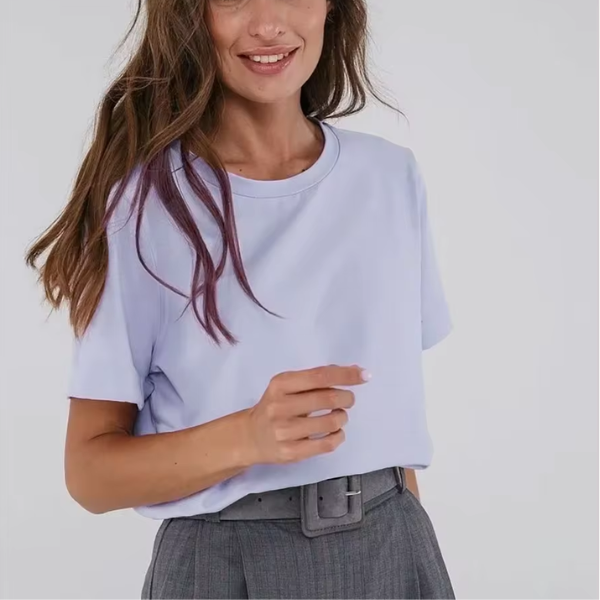t-shirt femme mauve