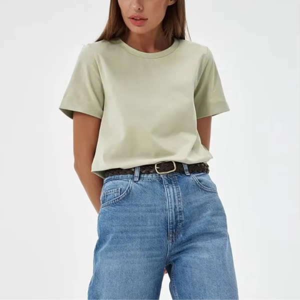 t-shirt femme vert clair