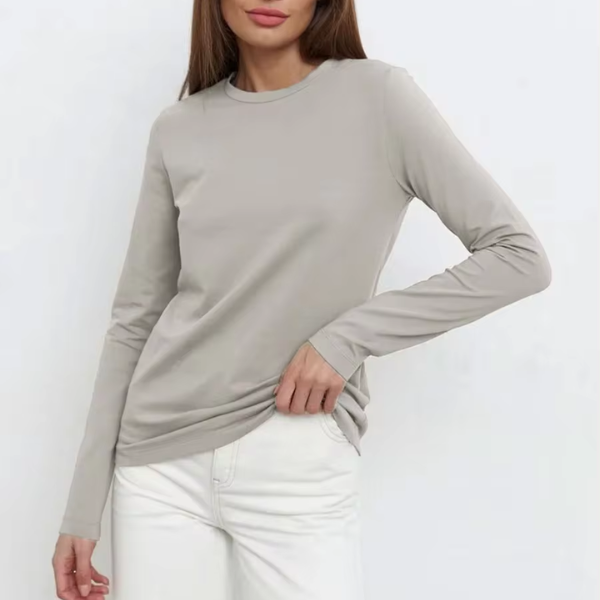 t-shirt manches longues gris clair