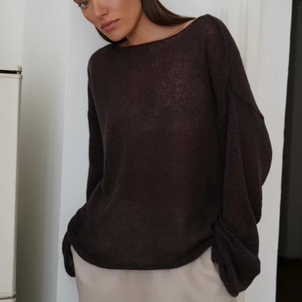 pull fin noir femme