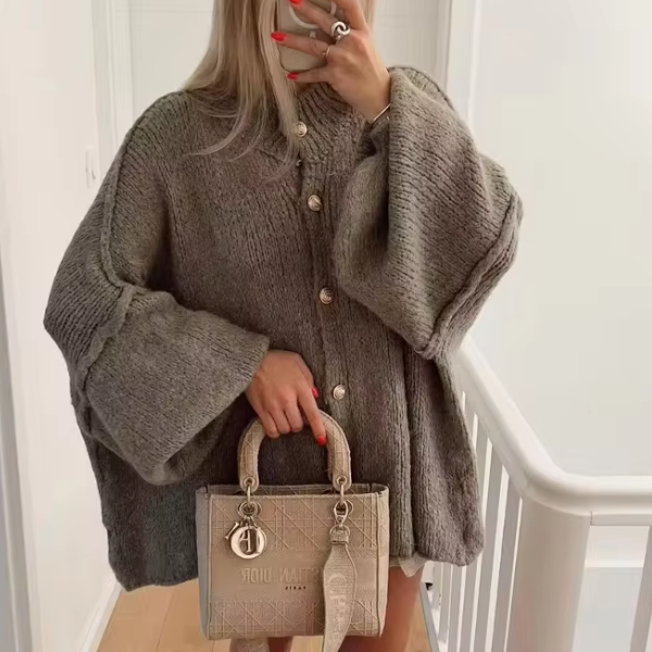 gilet kaki ample femme