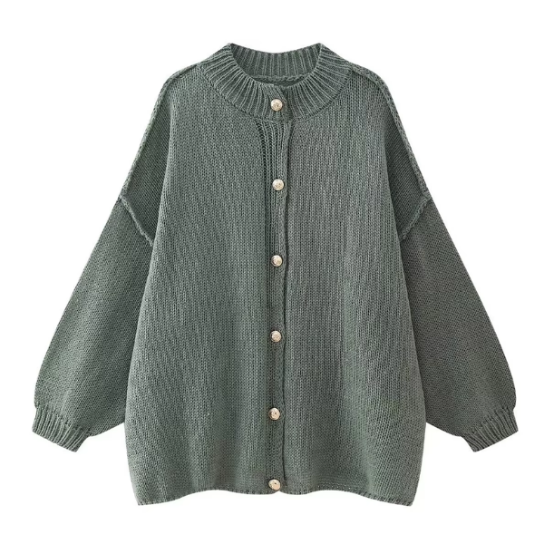 gilet kaki boutons dorés