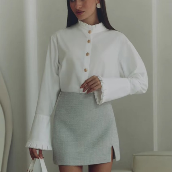 chemisier blanc chic femme