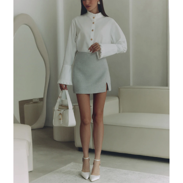 chemisier blanc élégant femme