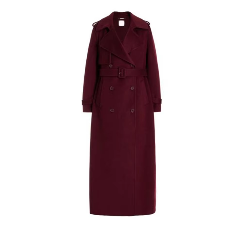 manteau long en laine élégant femme