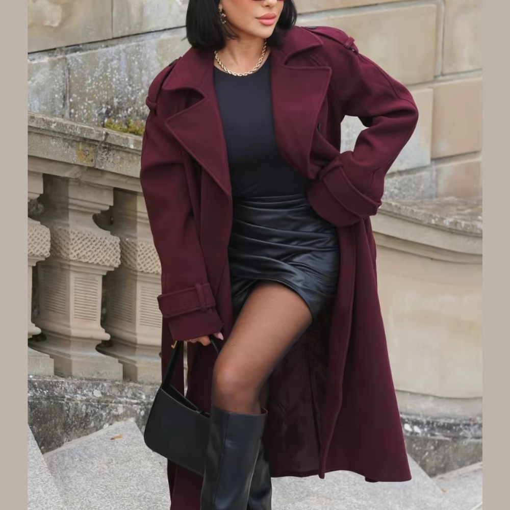manteau long en laine femme