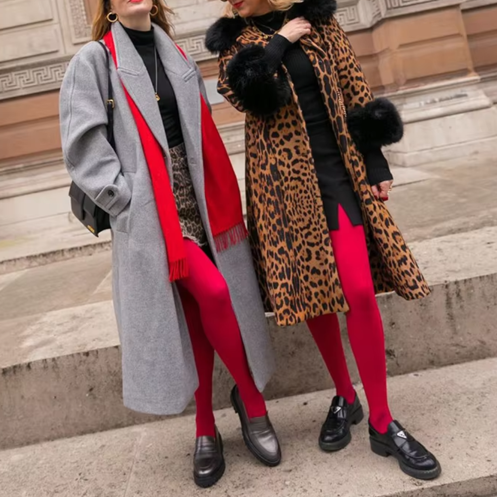 collants rouges femme tendance