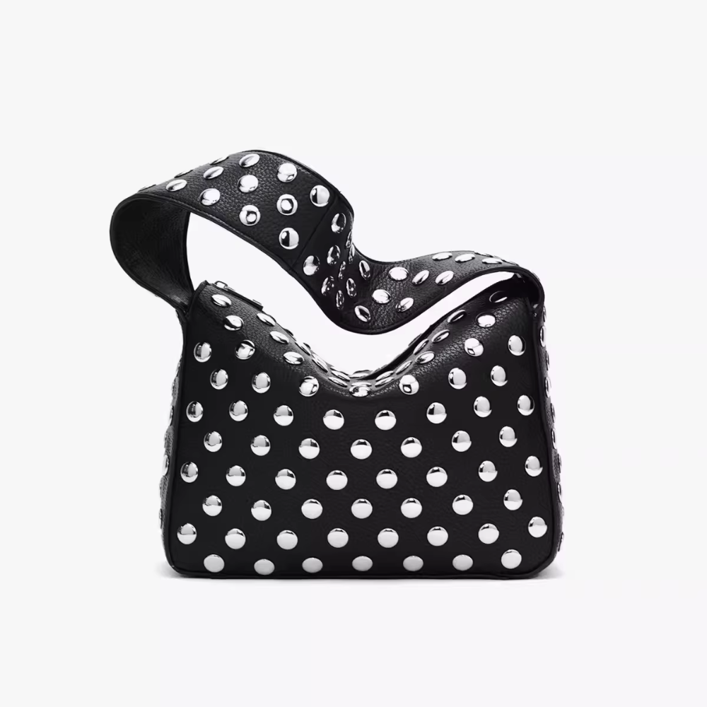 sac noir métal argenté