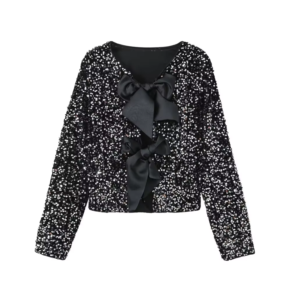 gilet paillettes nouvel an