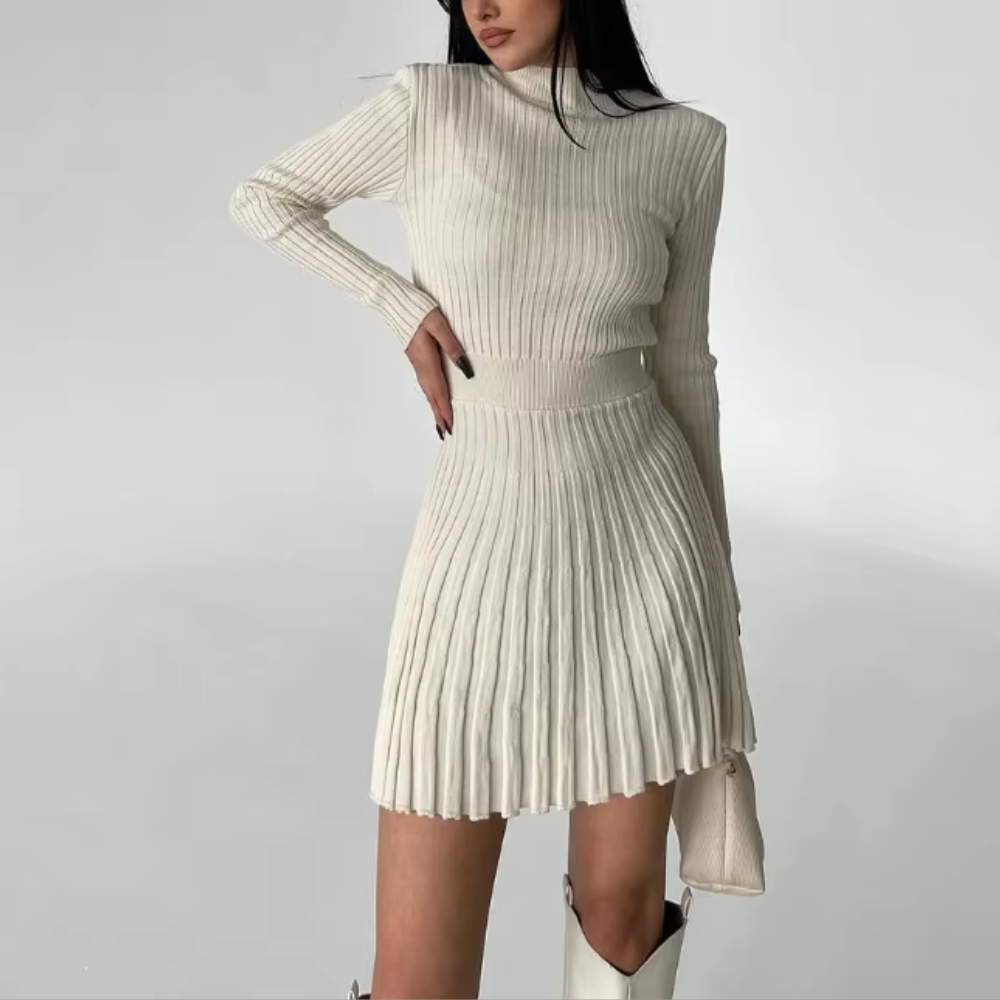 mini robe blanc écru hiver