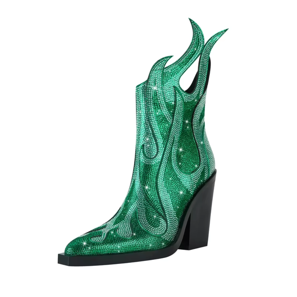 bottines talons vertes femme