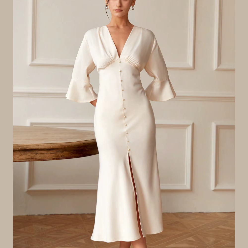 robe longue à manches longues femme blanches