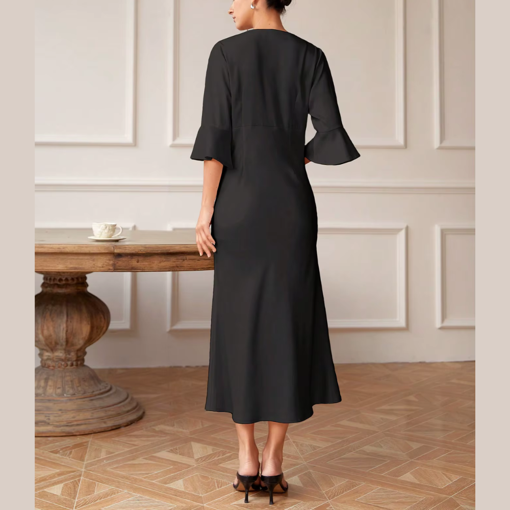 robe longue à manches longues femme
