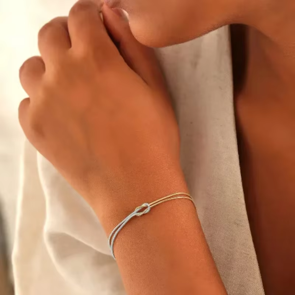 bracelet noué délicat argent 925