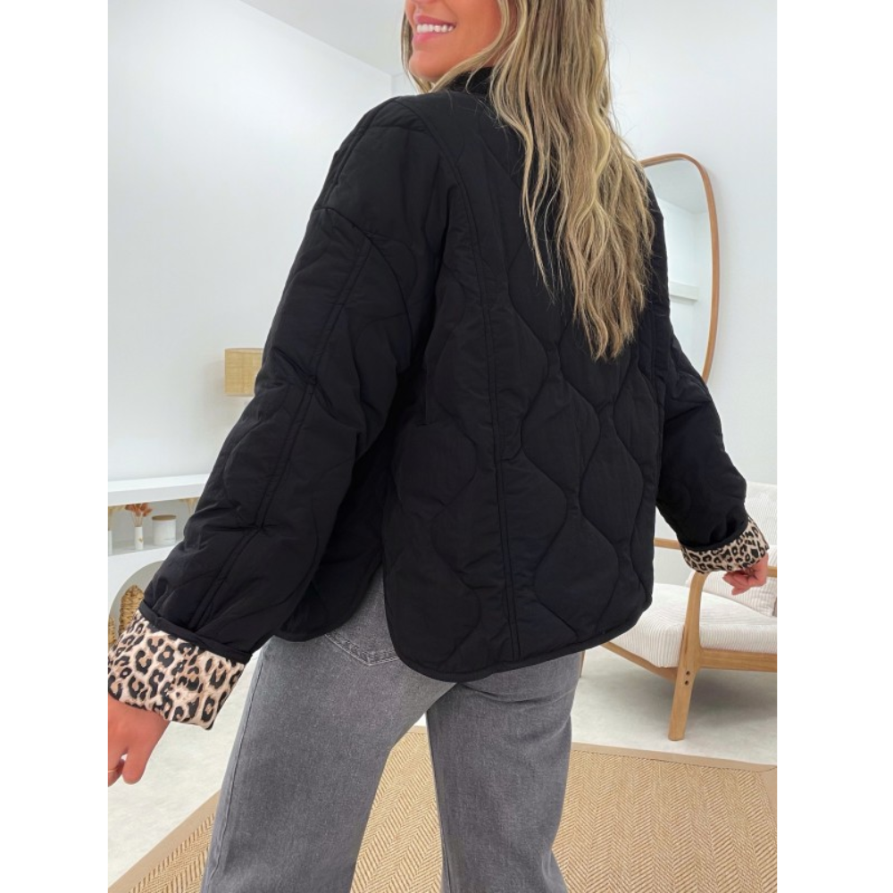 Doudoune matelassée noire femme tendance