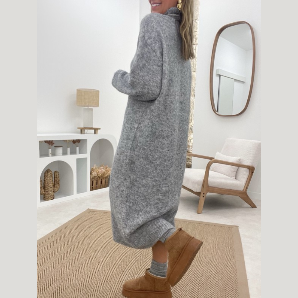 robe pull longue en maille tendance
