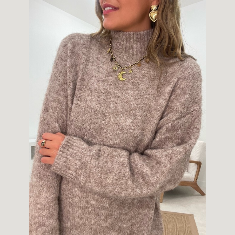 robe pull longue en maille femme