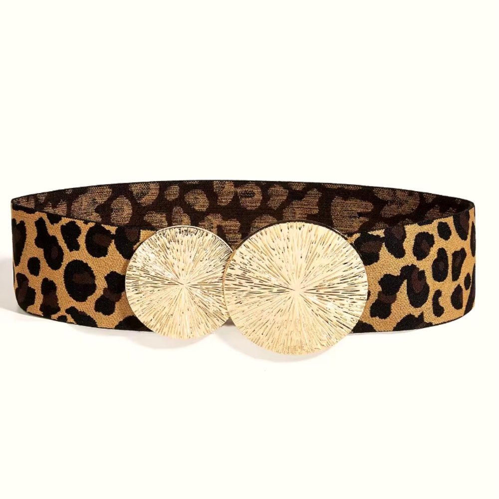 ceinture léopard élastique