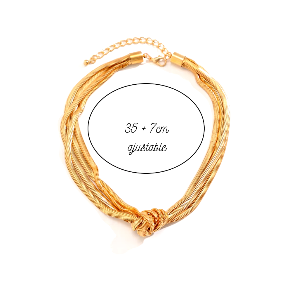 collier multi rangs noué (2)