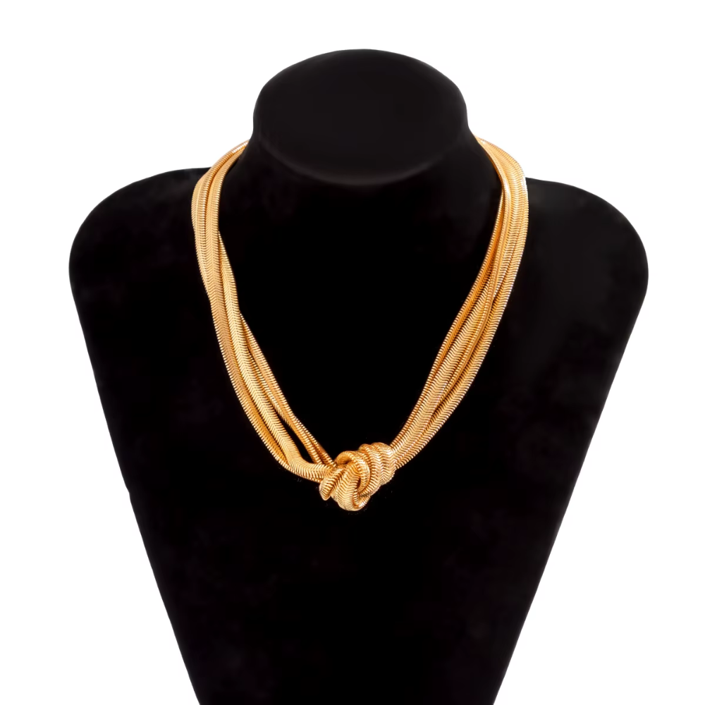 collier multi rangs noué (3)