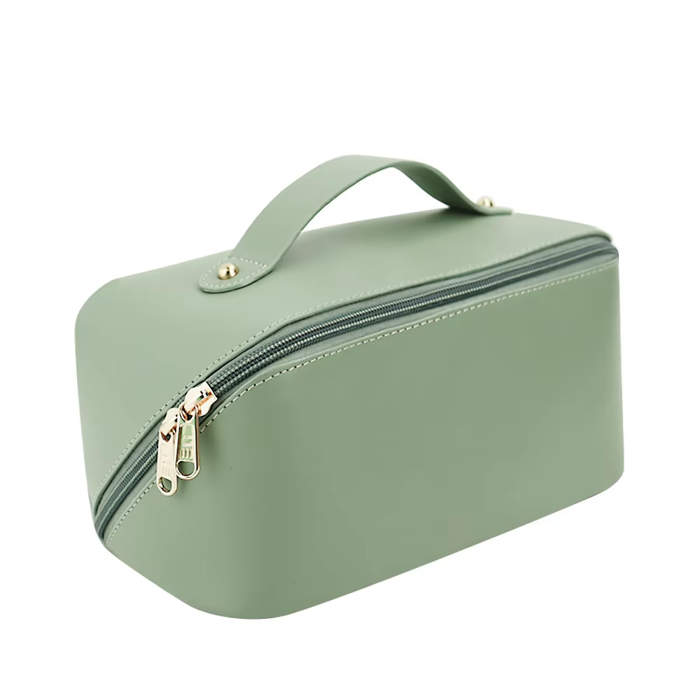 Trousse de maquillage personnalisée prénom verte
