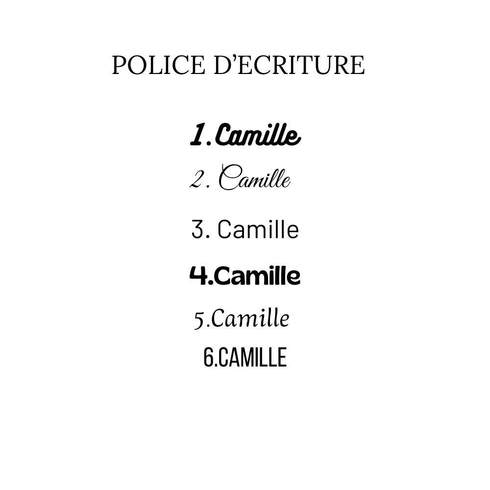 type décriture personnalisé