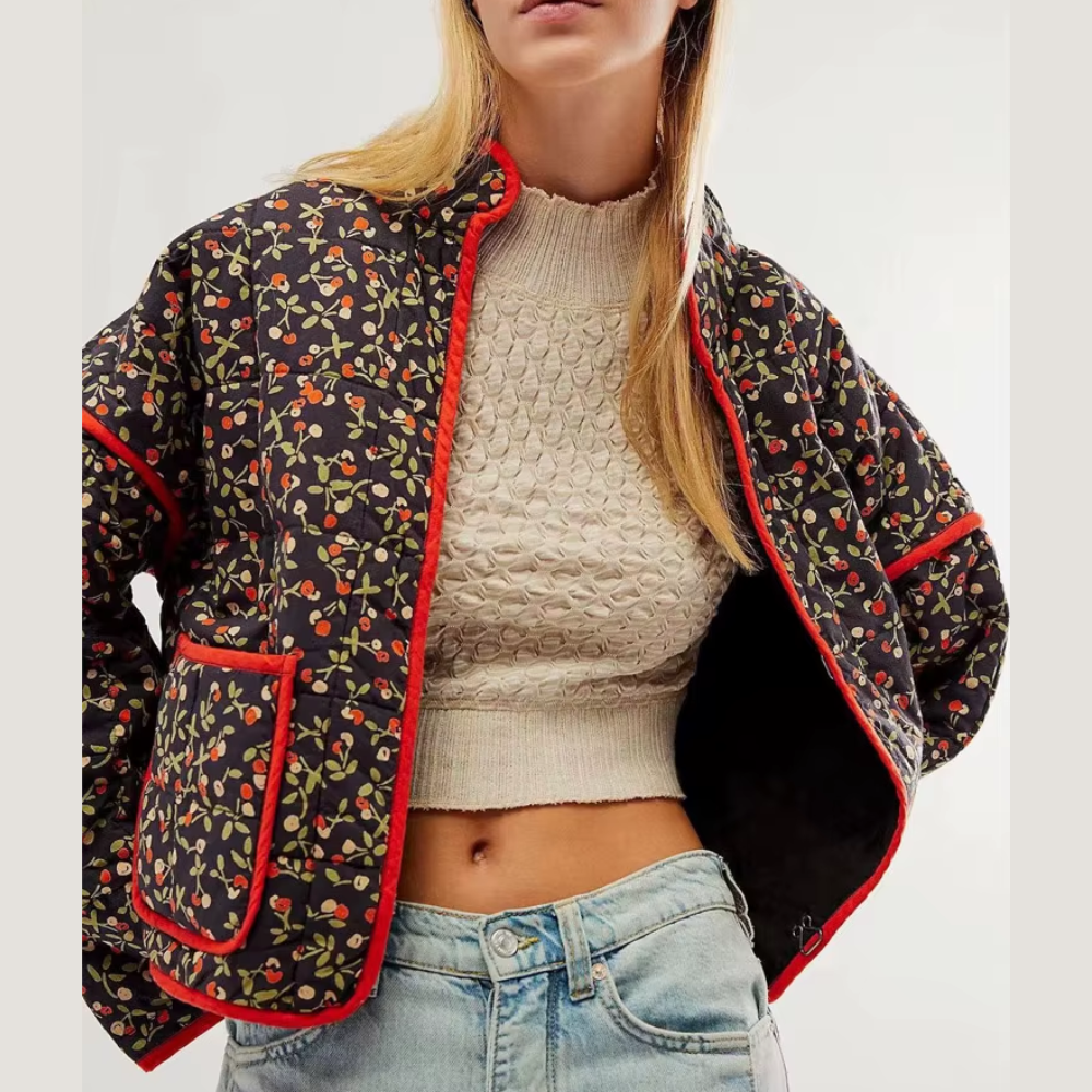 veste en coton imprimée fleurie liberty