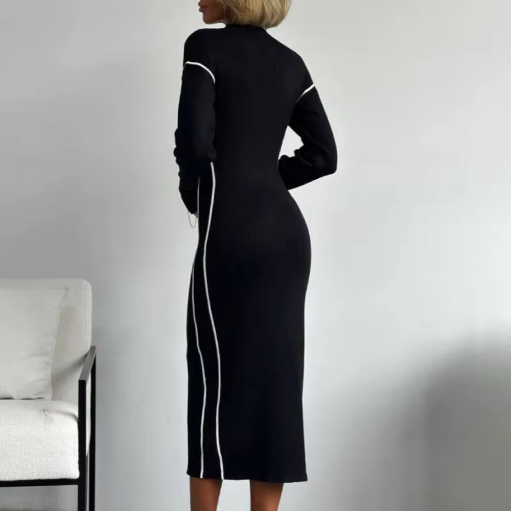 robe longue tricotée femme