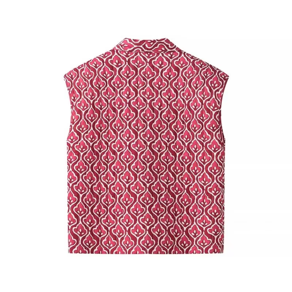 gilet matelassé sans manches imprimé (2)