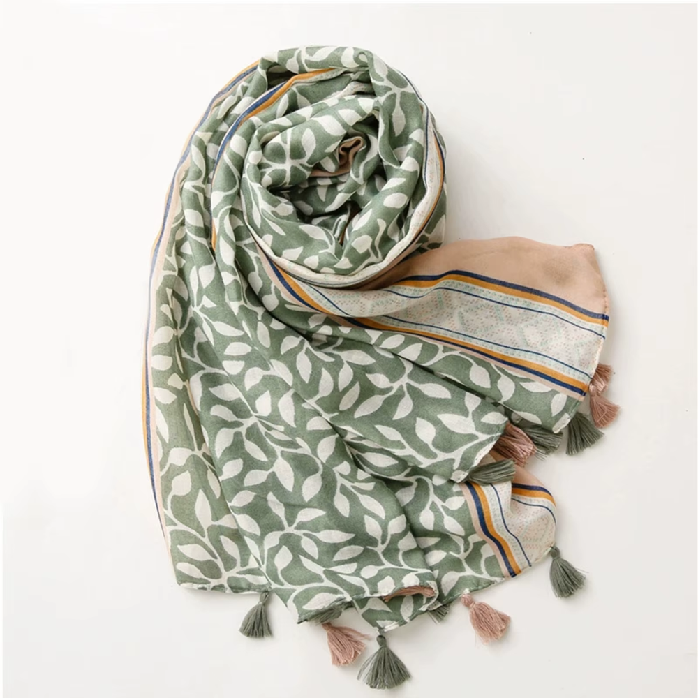 foulard châle imprimé printemps