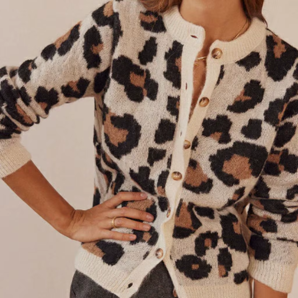 cardigan en laine imprimé léopard pour femme (4)