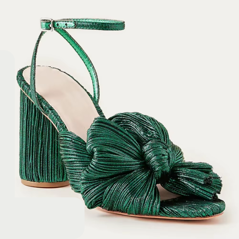 sandales à talons élégantes vertes 8cm