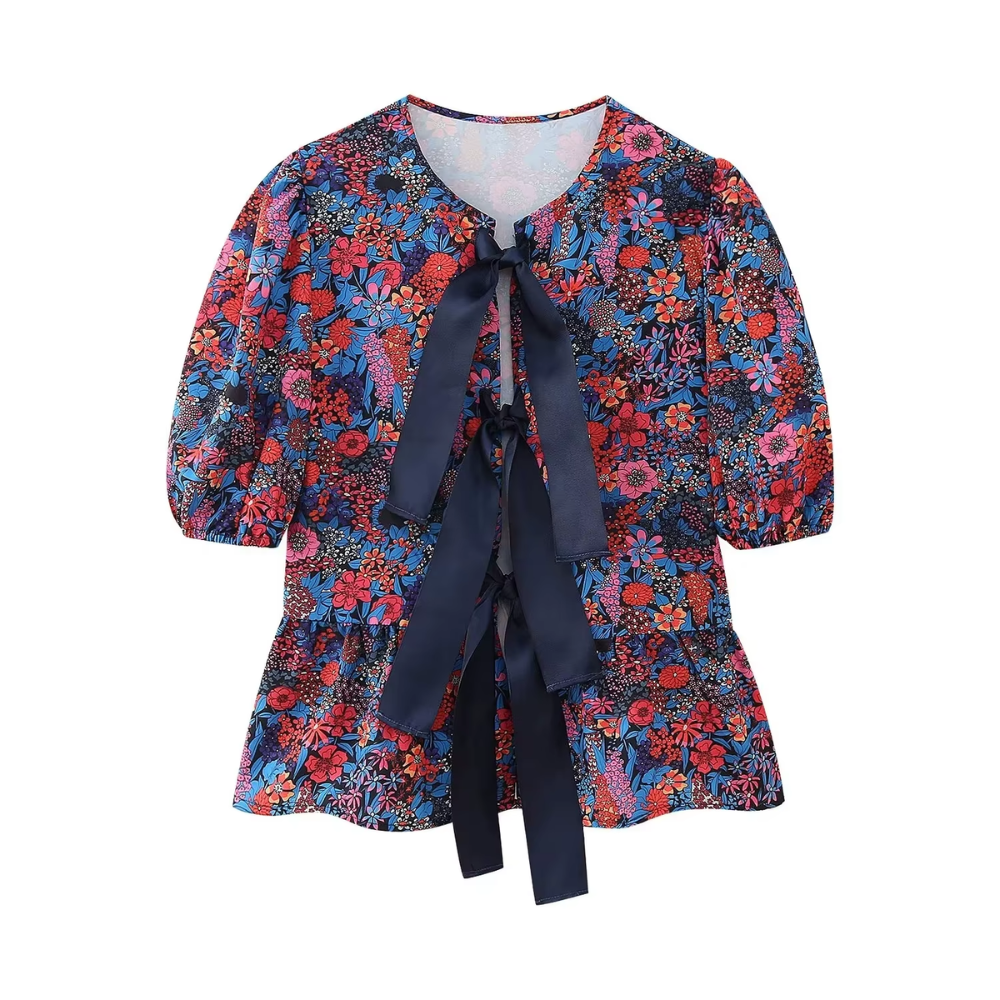 ensemble chemisier pantalon imprimé floral femme (5)