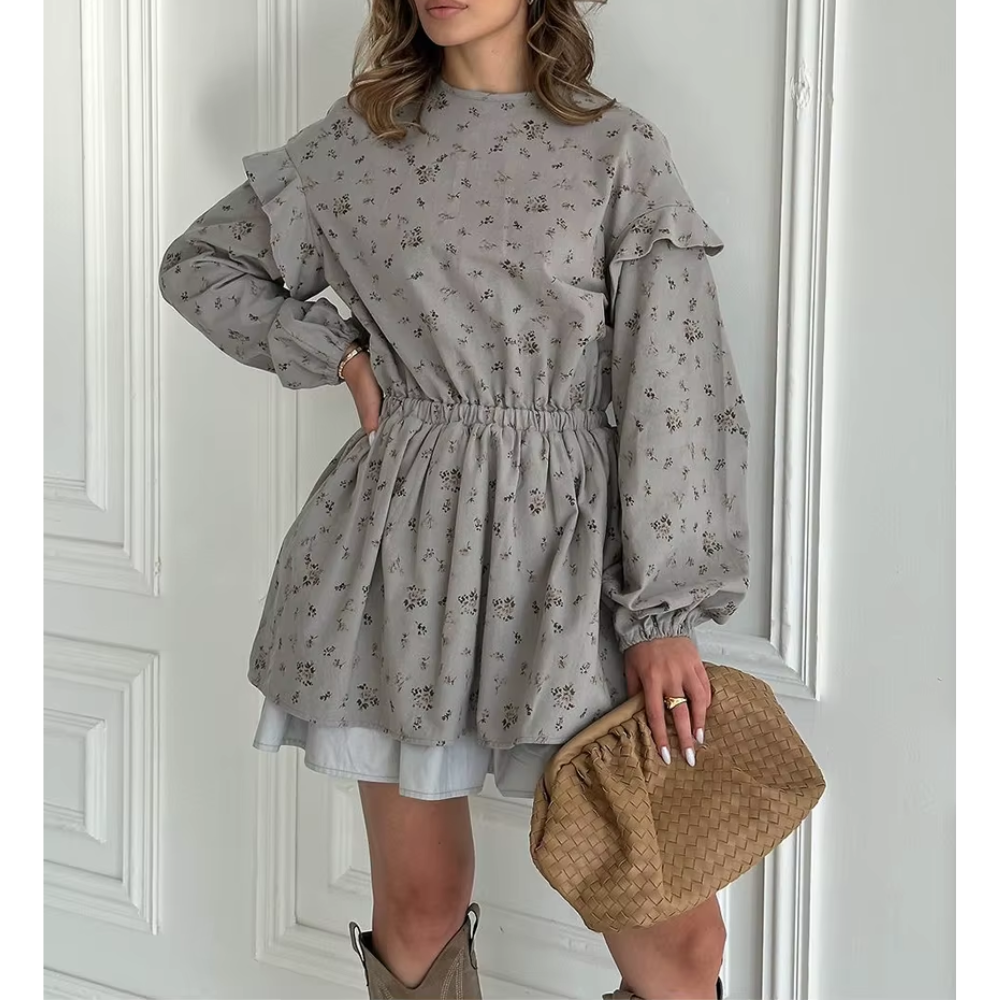 robe courte fleurie femme