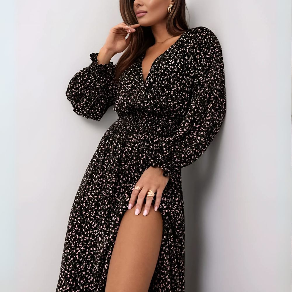 robe longue imprimée printemps