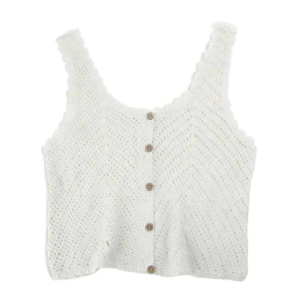 débardeur tendance blanc crochet
