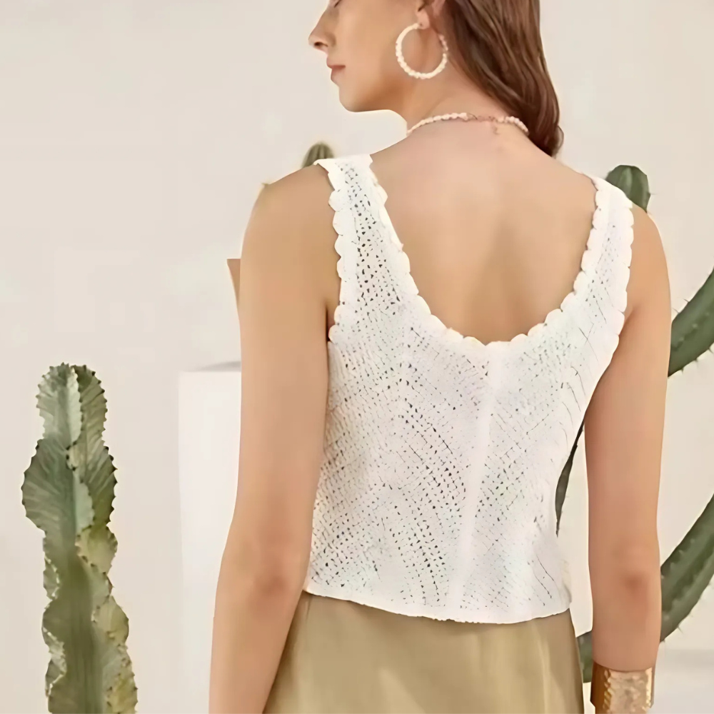 débardeur en crochet tendance femme