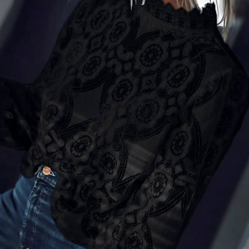Blouse dentelle noire femme (2)