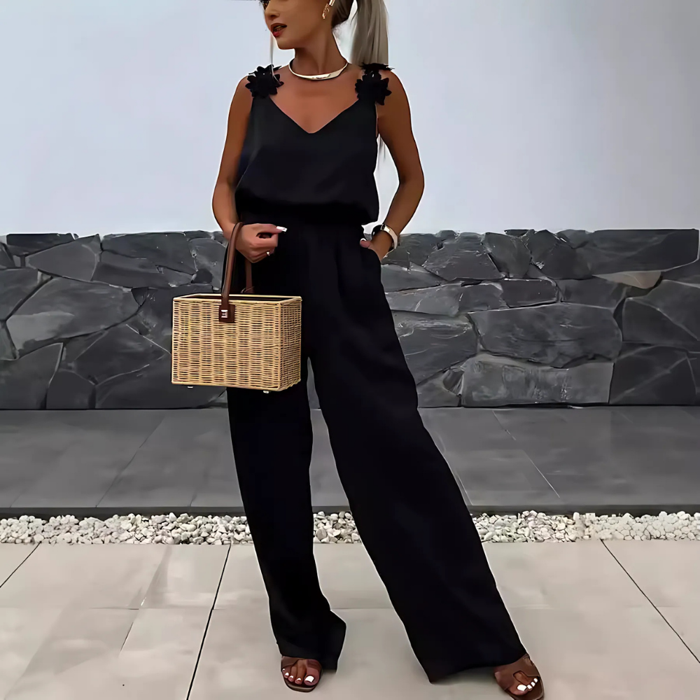 combinaison été femme noire