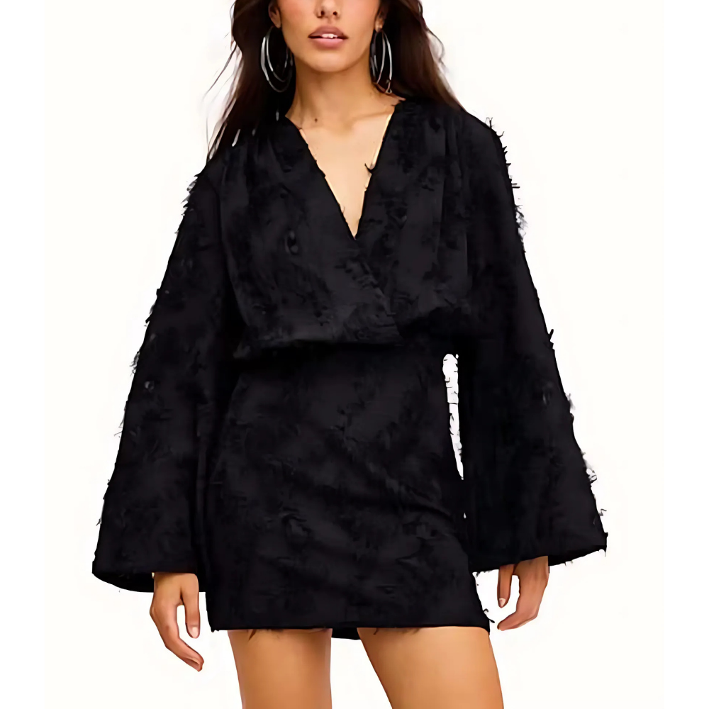 robe à plumes courte chic (4)
