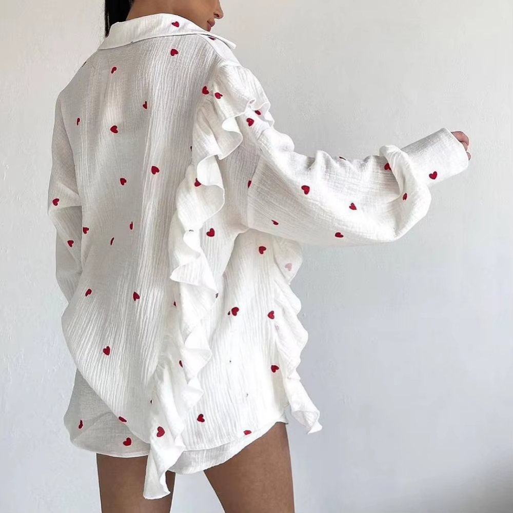 ensemble short coeur gaze de coton (6)