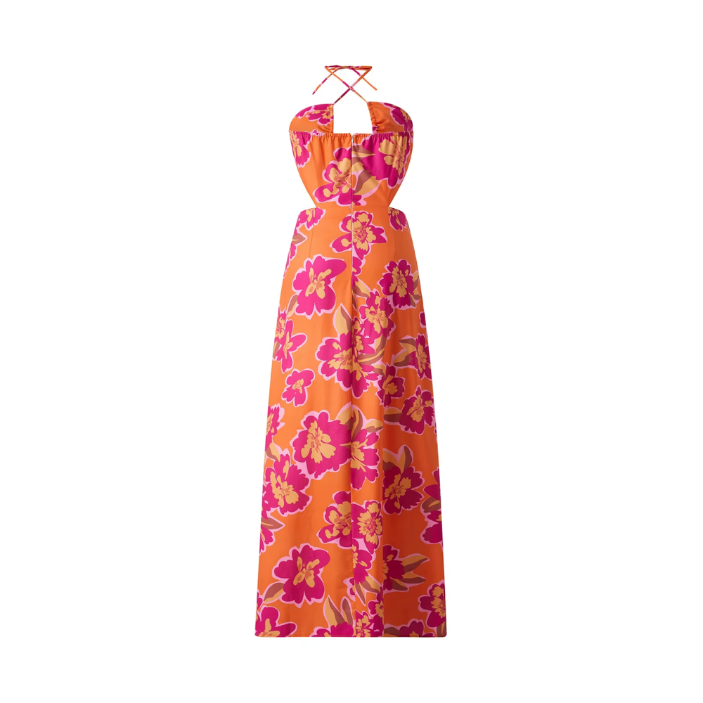 robe longue  dété satinée chic (5)